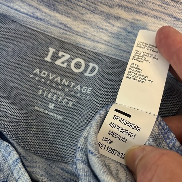 IZOD Advantage Performance 1/4 Zip Knit Pullover Top - Picture 8 of 10